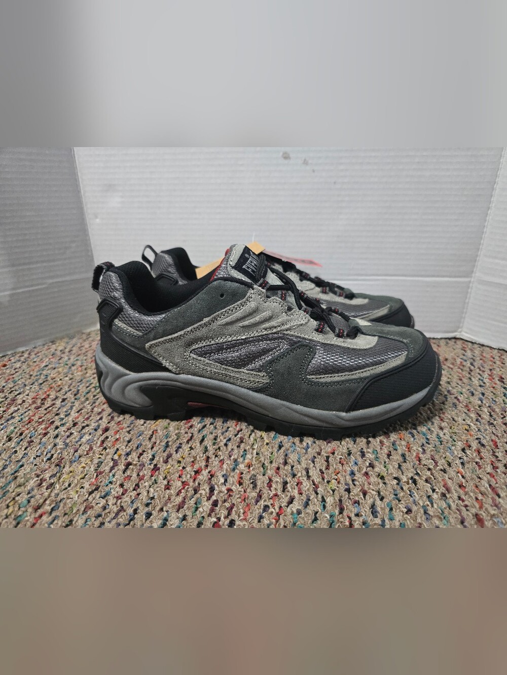 Everlast Men's 10.5 Lace Up Sneakers Dark Light Gray Leather NWT Factory Defect